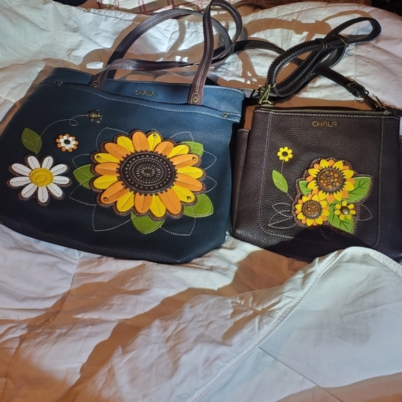Reserved 🍃🌻Chala RFID Brown Sunflower Crossbody Bag - Picture 14 of 15